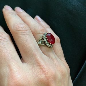 Antique red ring